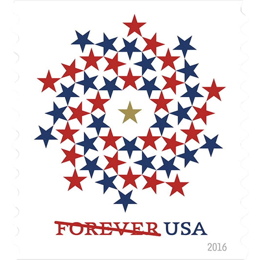 2016 Patriotic Spiral Forever First Class Postage Stamps