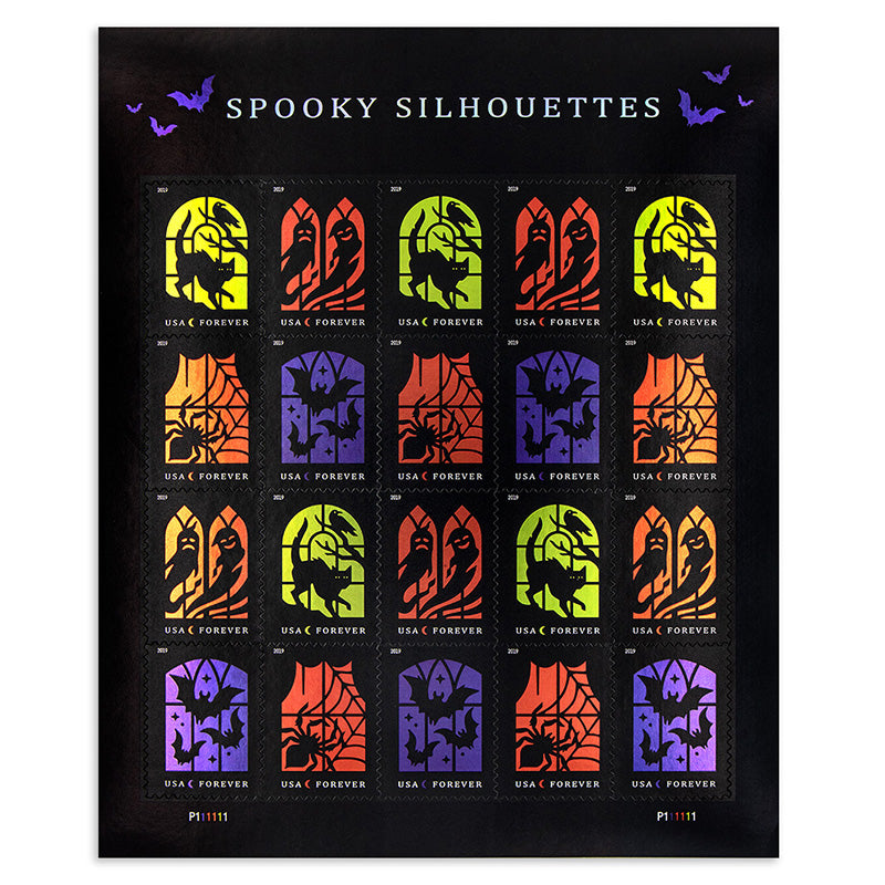 2019 Spooky Silhouettes Forever First Class Postage Stamps