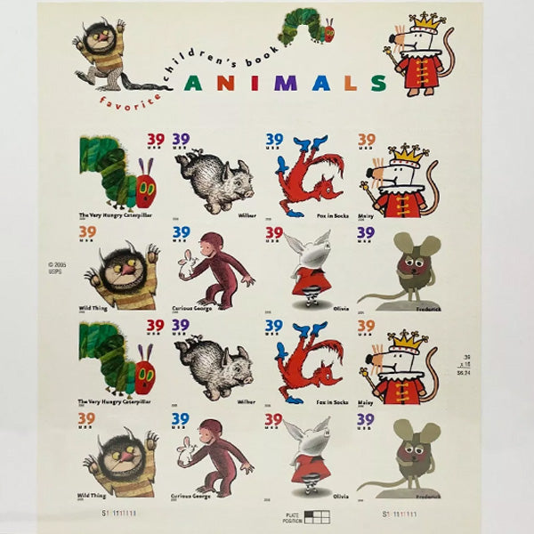 2005 Favorite Children's Book Animals Stamps First Class Postage Stamps