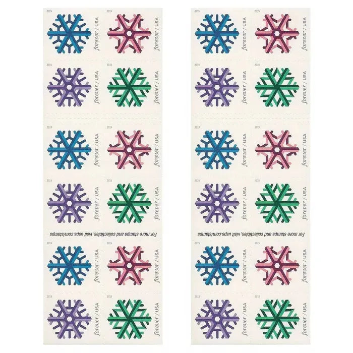 2015 Geometric Snowflake Forever First Class Postage Stamps