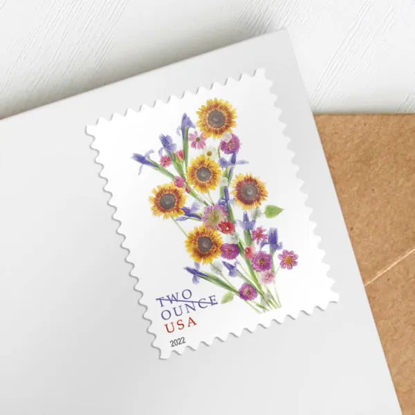 2022 Sunflower Bonquet Two Ounce Forever First Class Postage Stamps ...