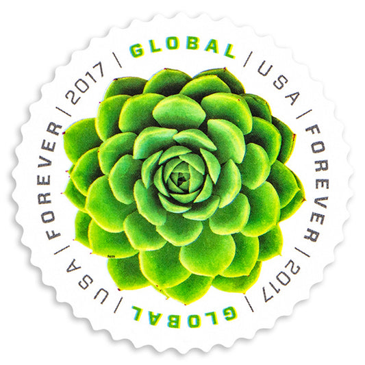 2017 Global Green Succulent  Forever First Class U.S Postage Stamps