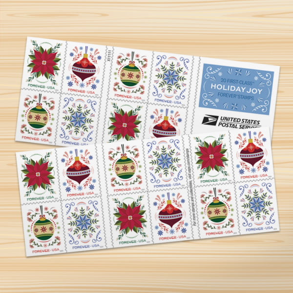 2024 Holiday Joy First Class Postage Stamps Stamp Online Store