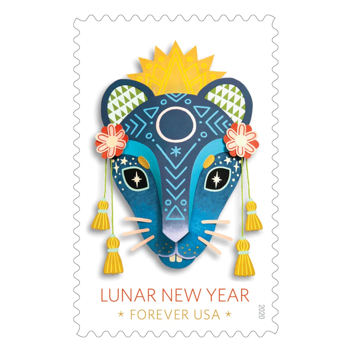 2020 Year of the Rat Stamp Celebrates Lunar New Year Forever First Class Postage Stamps