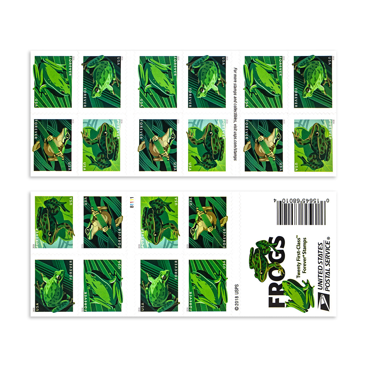 2019 Frogs Forever First Class Postage Stamps