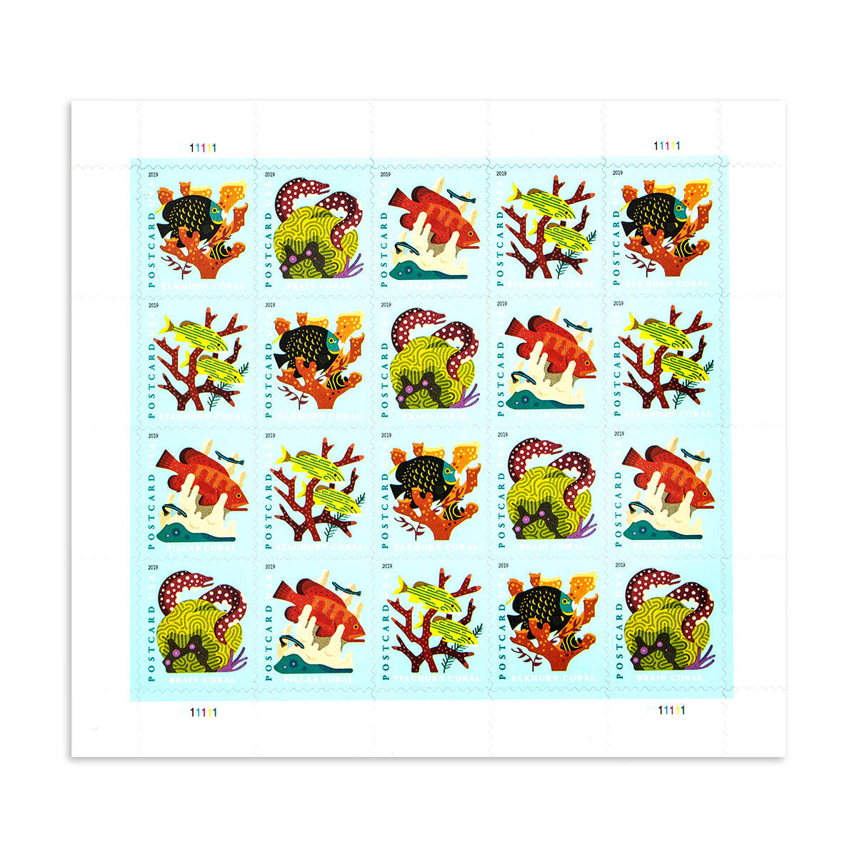 2019 Coral Reefs Forever Postcard Stamps