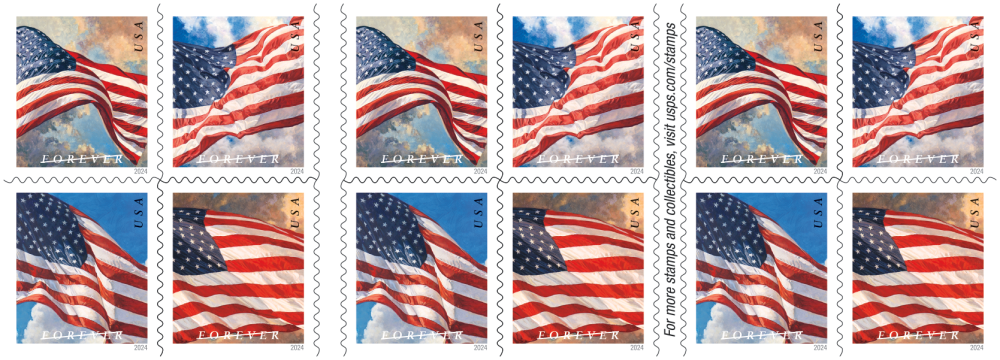 2024 U.S. Flags Forever First Class Postage Stamps